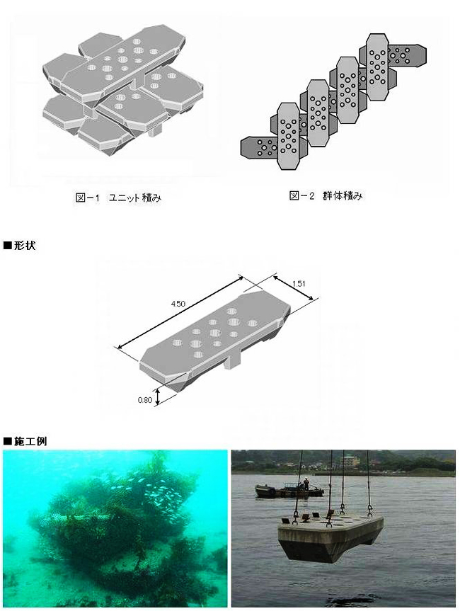 カナクラブロック(多目的藻礁)